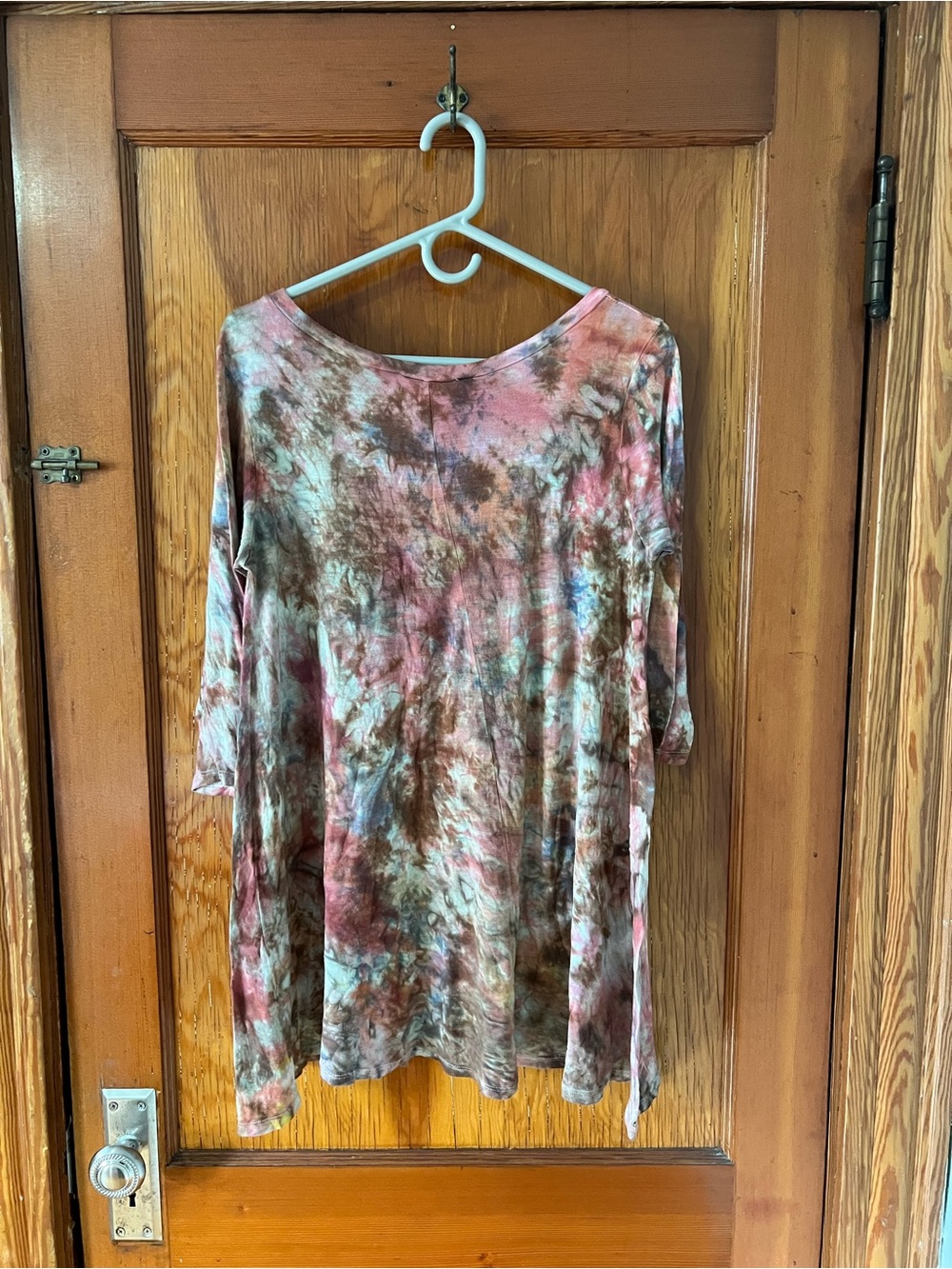 Hand tie dyed mini dress